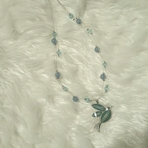 Blue bird necklace